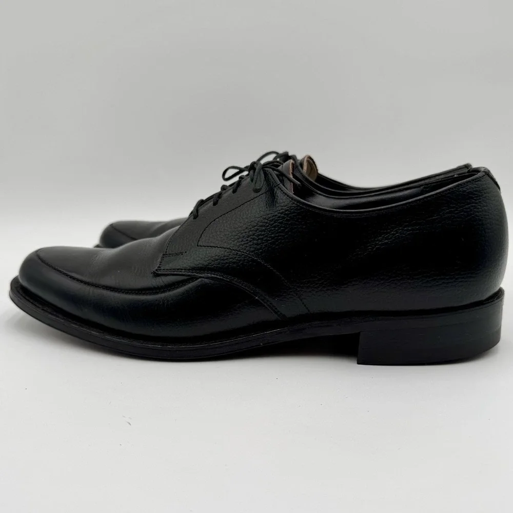 Vintage Guardsman Black Leather Derby Dress Shoes Mens 9.5 Classic Career Formal
